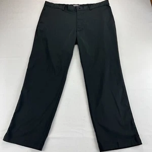Nike Golf Pants Me 40x30 Flat Front Tour Performance Black Straight Leg Swoosh - Picture 1 of 10