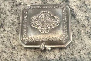 Vintage kompakt silberfarben mit Spiegel schwer Repousse Jugendstil - Bild 1 von 7