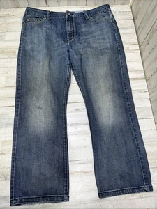Jeans dritti XIOS New York uomo taglia 40x30 blu tasca ribaltabile effetto invecchiato U12 - Foto 1 di 10