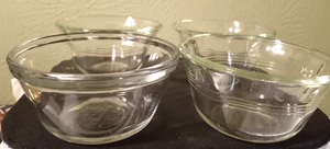 4 Pyrex 463 Custard Cup Ramekin Dish Bowls 3-Ring 6 oz Set Vtg USA EX (65A) - Picture 1 of 5
