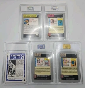 lot of 5 professionally graded comic trading cards, featuring both DC Comics and - Picture 1 of 2