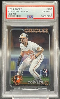 Colton Cowser 2024 Topps #257 Clear Acetate /10 PSA 10 Rookie RC Orioles - Image 1 of 2