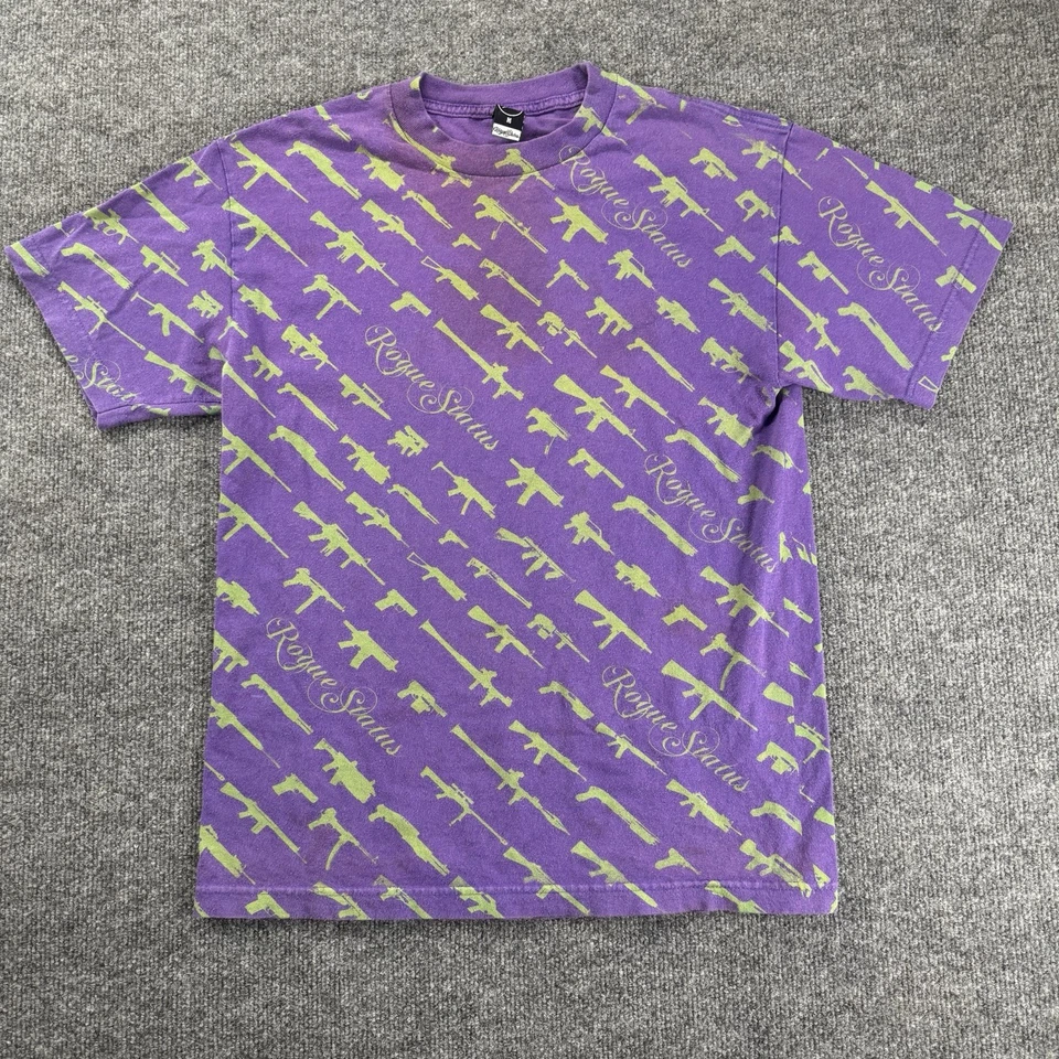 Camiseta De Colección Y2K Rogue Status Gun Show AOP Skate Grunge Rock Rob Dyrdek Talla M Foto 1 de 4