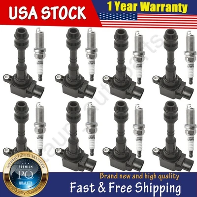 8 bobinas de encendido y 8 bujías para Nissan Titan Armada 2008-2015 5,6 L UF510 Foto 1 de 4
