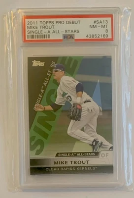 2011 Topps Pro Debut #SA13 Mike Trout SINGLE A ALL-STARS PSA 8 NM-MT! - Image 1 of 2