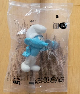 2025 Burger King Smurfs Kids Meal Toy - Hefty Smurf  Weight Lifting - Picture 1 of 6