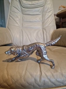 Vintage Heavy Metal Figurine / Ornament Of A Hound / Retriever Dog / Italy - Picture 1 of 24