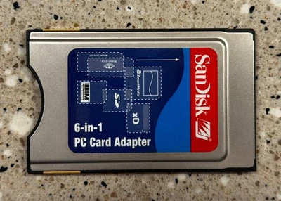 SanDisk 6-in-1 PC card Adapter SDAD-67-A10, Supports SD,SDHC,XD,M/H, SM, MMC, MS - Image 1 of 4
