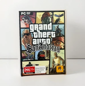 Grand Theft Auto San Andreas Juego PC Completo Manual Mapa y Guía A+ DISCO QUAL - Imagen 1 de 7