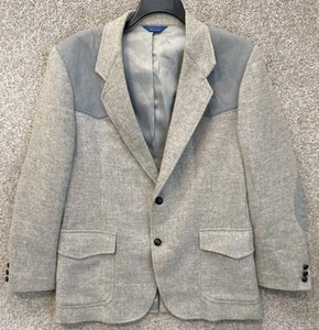 Pendleton Mens Gray Wool Tweed Western Sport Coat Jacket Blazer Size 42 USA - Picture 1 of 12