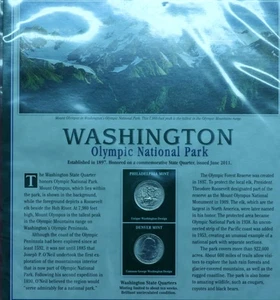 Uncirculated 2011 Washington Olympic National Park State Quarter Set - Picture 1 of 1