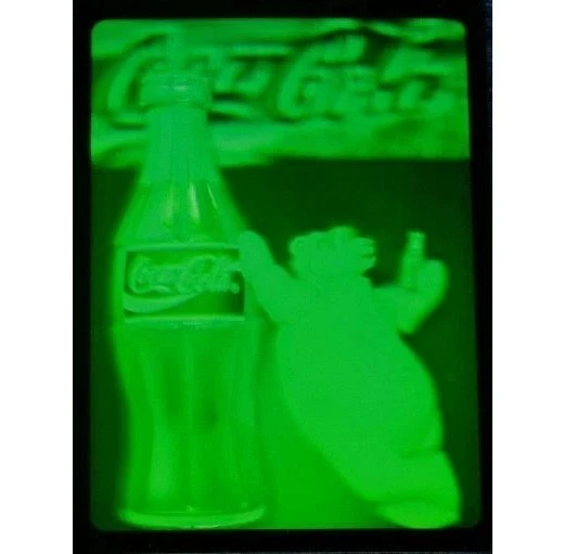 1995 COLLECT-A-CARD  COCA-COLA 3D HOLOGRAM INSERT CARD, COKE BOTTLE & POLAR BEAR - Image 1 of 1