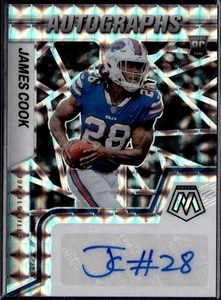 Autógrafos Panini Mosaic 2022 Silver Prizm Auto RC James Cook Buffalo Bills - Imagen 1 de 1