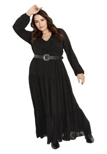 Avenue Women's Plus Size Desi Ruffle Dress - Picture 1 of 11
