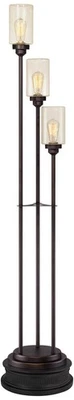 Lámpara de pie Libby Industrial Tree con elevador 70 1/2" de alto bronce aceitado 3 luces Foto 1 de 4
