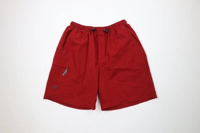 Pantalones Cortos De Colección Y2K 2001 Adidas Para Hombres Grandes Deletrear Sueltos Microfibra Carga Rojo Foto 1 de 4