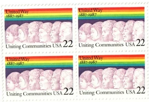 UNITED WAY UNITING COMMUNITIES -- 4er Block Sammelbriefmarken -- KOSTENLOSER VERSAND - Bild 1 von 1