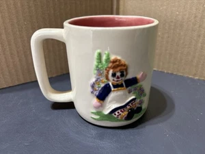 Vintage Raggedy Ann and Andy Child's Ceramic Cup - Unmarked Very Cute - Picture 1 of 4