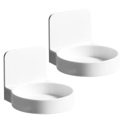  2 Pcs Hanging Mug Rack Bathroom Shelf Wall Mount Organizer Soap Holder - Image 1 of 4