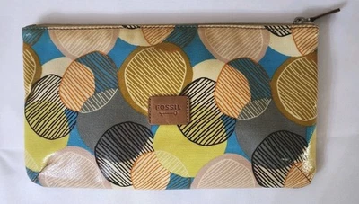 Bolso sin asas con cremallera estampado colorido llave fósil por bolsa estuche cosmético monedero viaje Foto 1 de 4