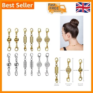 Elegant Gold & Silver Magnetic Jewelry Clasps - 12 Pieces for Jewelry Makers - Picture 1 of 13