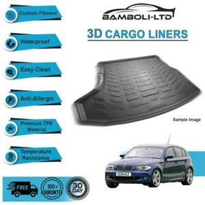 ¿Apto para BMW 1 SER? / E-87 2005-2011, tapete de maletero de carga 3D revestimiento trasero de goma - Imagen 1 de 4
