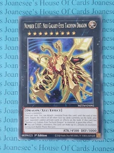 MZTM-DE092 Nummer C107: Neo Galaxy-Eyes Tachyon Dragon Yu-Gi-Oh Karte 1. Neu - Bild 1 von 3