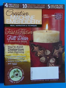 Creative Machine Embroidery Magazine September/October Fall Decor 2009 FREE SHP - Picture 1 of 2