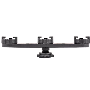 Triple Mount Bracket for Fill Light Bracket Mount Adapter Holder For Camera - Photo 1/11