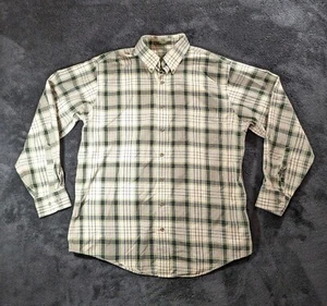 Orvis Signature Collection Dress Shirt Mens L Sage Green Plaid Wool Button Up - Picture 1 of 10