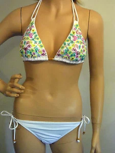 NEW VICTORIA'S SECRET WHITE embellished string bikini Size Medium - Picture 1 of 11