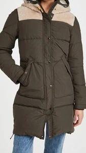 Neu mit Etikett Parajumpers Militär Daunen isolierter Parka langer Mantel oliv Kapuzenjacke *M - Bild 1 von 24