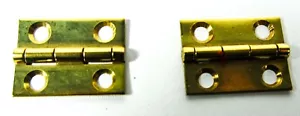 2 Mini Brass Butt Hinges with Countersunk Holes 12 mm x 16 mm (12702) Hobby's ~m - Picture 1 of 4