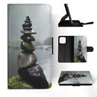 Flip Case For Apple Iphone|Cool Fun Pebble Rocks Stacked Up