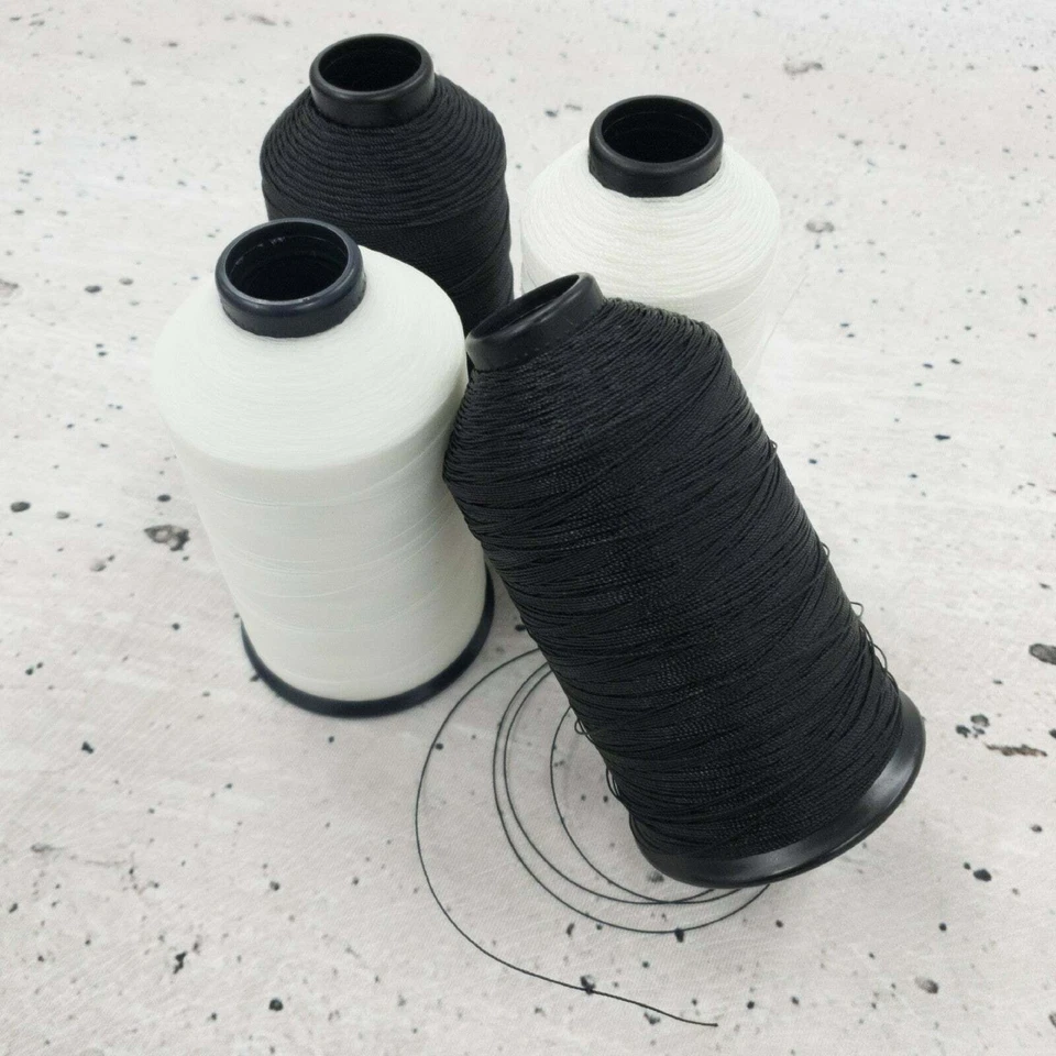 Black and White Bonded Nylon Sewing Machine Spools 8 OZ - Image 1 of 1