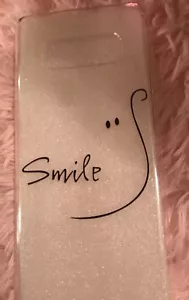 NUEVO Samsung Galaxy Note 8 Silicona Transparente Sonrisa Estuche - Imagen 1 de 4