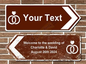 Personalisiertes Straßenschild Ehering individuell Wandschild Großer Tag Schild - Bild 1 von 2