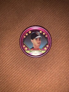 1990 Topps Coins Baltimore Orioles Baseball Card #3 Gregg Olson