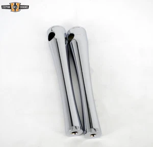 Elevadores superiores de manillar lisos cromados de 10" se adaptan a manillar de 1" de sujeción - Imagen 1 de 8