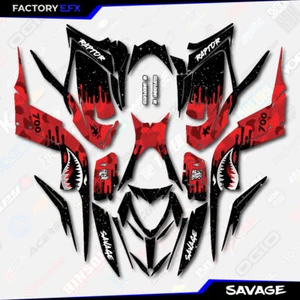 Red Savage Camo Racing Graphics kit fits Yamaha Raptor 700 13-25 decal - Bild 1 von 2