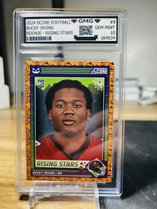 2024 Score Football Bucky Irving Rookie GMG Graded 10 Gem Mint 💎 RC Bucs - Picture 1 of 1