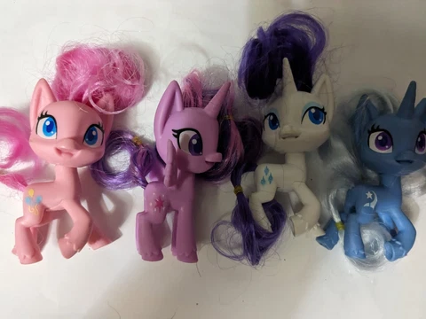 My Little Pony 3 Inch Trixie Lulamoom Pinky Pie Rarity Lot Of 4 Rare Set Cover