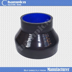 Black 3'' to 4'' Straight Silicone Coupler Reducer Hose Intercooler Turbo Pipe - Picture 1 of 4