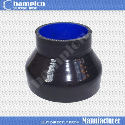 Black 3'' to 4'' Straight Silicone Coupler Reducer Hose Intercooler Turbo Pipe - Image 1 of 4