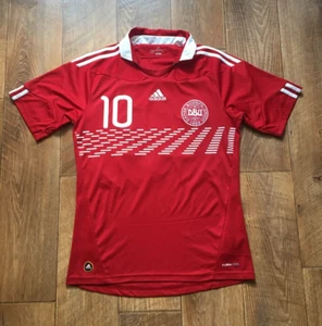 Denmark # 10 Christian Eriksen 2010 2011 Dansk Home Jersey Adidas Men's Size S - Picture 1 of 12