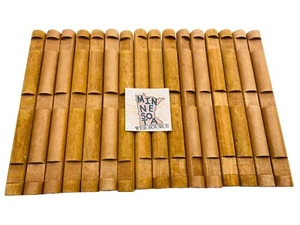 16 Lincoln Stämme braune Farbe 3 Kerben rund 7,5" Holzteile - Bild 1 von 3