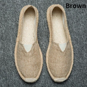 Herren Damen Leinen Flach Schuhe Slipper Einfarbig Kung Fu Tai Chi Retro Lässig - Bild 1 von 17