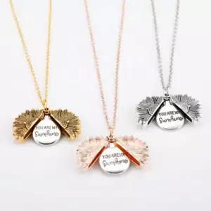 Sunflower Double Lettering Necklace - Picture 1 of 8