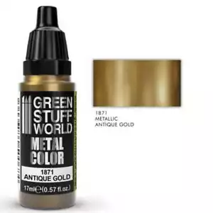 GREEN STUFF WORLD Metallic Paint Antique Gold 17ml - Picture 1 of 1