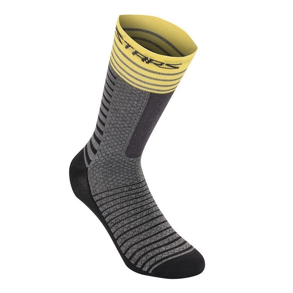 Alpinestars Drop Socks Grey/Yellow - Image 1 of 1